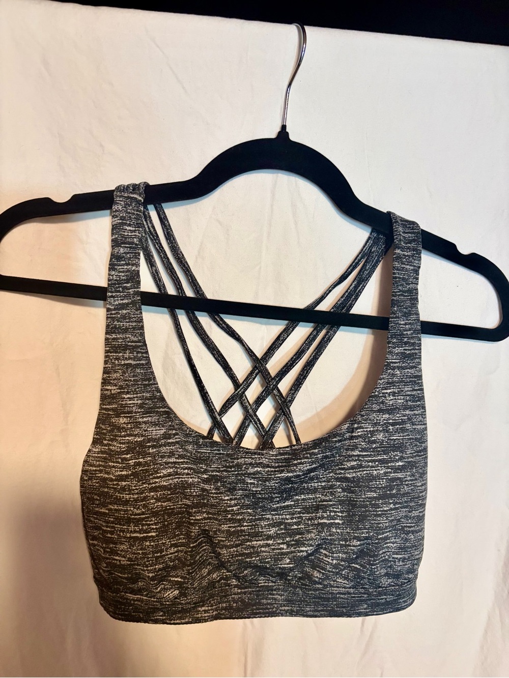 Victoria Sport Gray Heather Crisscross Back Sports Bra